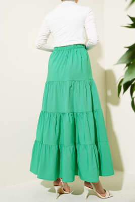 Fiyonklu Çingene Etek Benetton - Uzun Etek