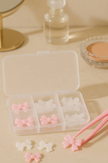 Fiyonklu Tırnak Süsü Asorti - Tırnak Aksesuarları