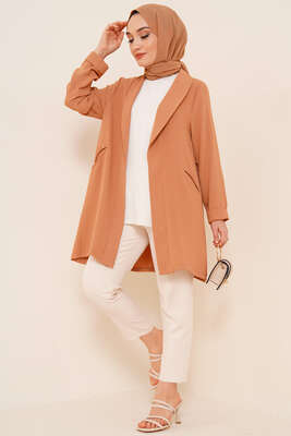 Fleto Cepli Ayrobin Ceket Camel - Ceket