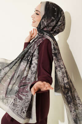 Fleur Desen Liva Modal Şal Çağla Yeşili - Başörtüsü