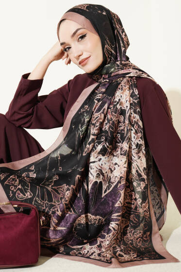 Fleur Desen Liva Modal Şal Latte - Yılın Fırsatı