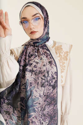 Fleur Desen Liva Modal Şal Taş - MODA KAŞMİR