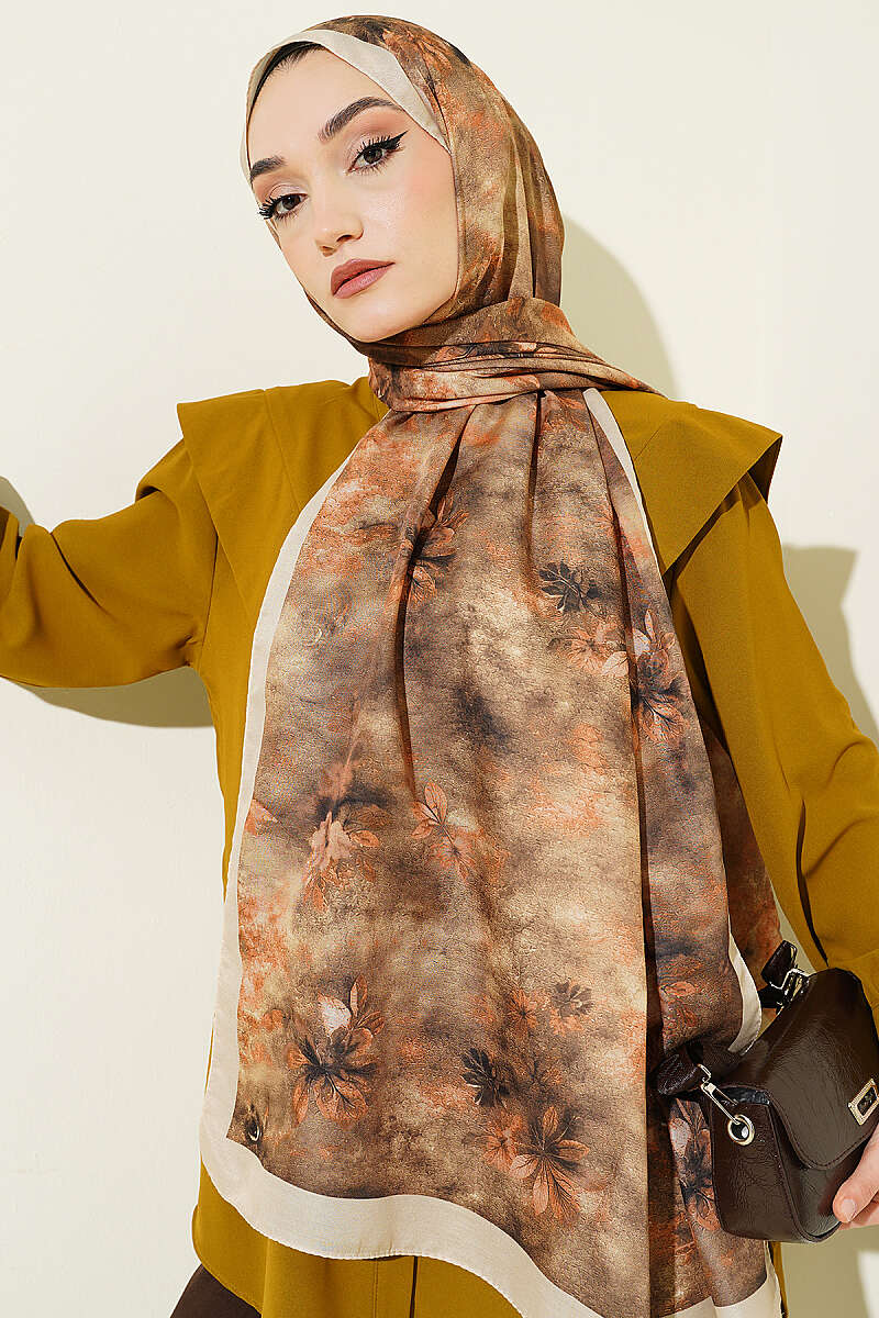 Floral Batik Desen Şal Fil Dişi