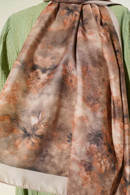 Floral Batik Desen Şal Taş - Başörtüsü