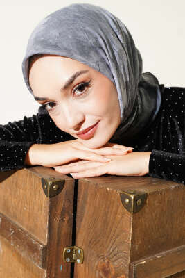 Flowers Bambu Kraş Eşarp Antrasit 