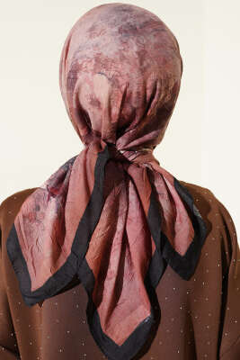 Flowers Bambu Kraş Eşarp Camel - Başörtüsü