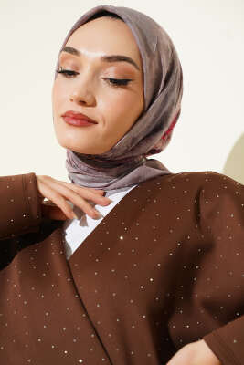 Flowers Bambu Kraş Eşarp Kum Bej 