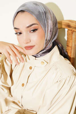 Flowers Bambu Kraş Eşarp Siyah - SARPA