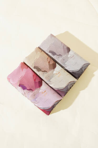 Flowers Desen 3'lü Şal Seti Asorti 1 - Desenli Şal Seti