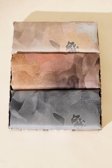 Flowers Desen 3'lü Soft Eşarp Asorti 2 - Eşarp Seti