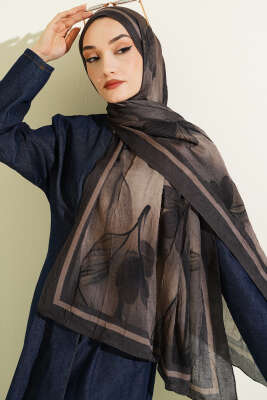 Flowers Desen Bambu Kraş Şal Kamuflaj Yeşili 