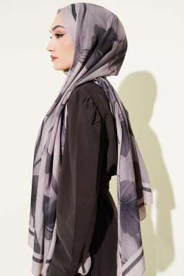 Flowers Desen Bambu Kraş Şal Kum Bej - Başörtüsü