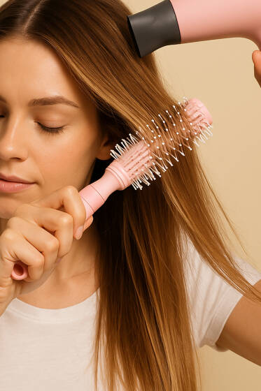 Fön Saç Fırçası Pembe - Saç Aksesuarları