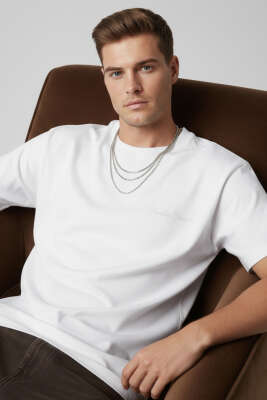 Friendly Reminder Nakışlı Erkek T-shirt Beyaz - DEEP POİNT