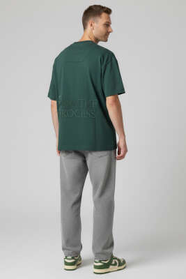 Friendly Reminder Nakışlı Erkek T-shirt Nefti - Erkek T-shirt