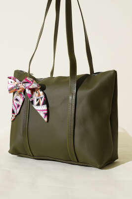 Fular Detaylı Kol Çantası Haki - GÜZEL ÇANTA