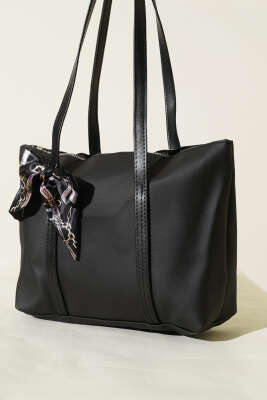 Fular Detaylı Kol Çantası Siyah - GÜZEL ÇANTA