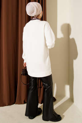 Fular Detaylı Loyşa Tunik Ekru - Tunik