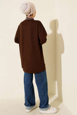 Fular Detaylı Loyşa Tunik Kahve - Tunik