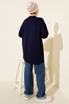 Fular Detaylı Loyşa Tunik Lacivert - Tunik