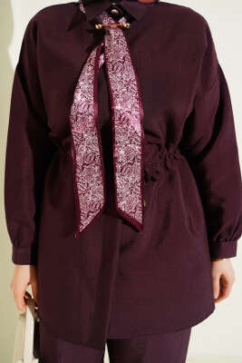 Fularlı Bel Tünelli Paraşüt İkili Takım Bordo - İkili Takım