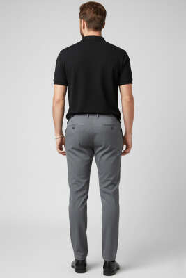 Gabardin Bağcıklı Jogger Pantolon Gri - Erkek Pantolon