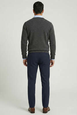 Gabardin Bağcıklı Jogger Pantolon Lacivert - Erkek Pantolon