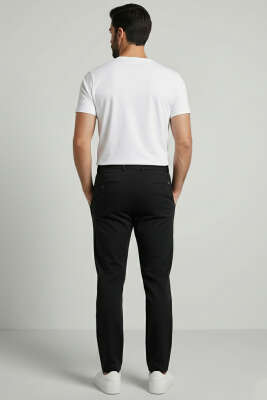 Gabardin Bağcıklı Jogger Pantolon Siyah - Erkek Pantolon