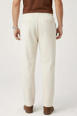 Gabardin Bel Lastikli Erkek Pantolon Bej - Erkek Pantolon