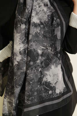 Galaksi Desen Lina Şal Antrasit - Başörtüsü