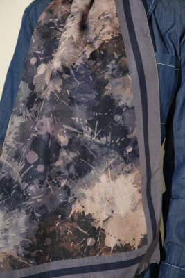 Galaksi Desen Lina Şal Gri - Başörtüsü