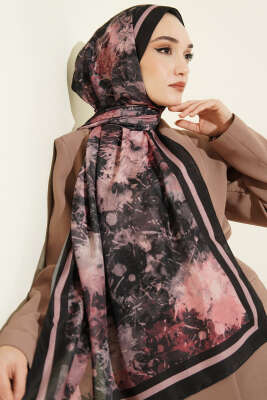 Galaksi Desen Lina Şal Gül Kurusu - Başörtüsü