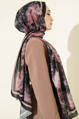 Galaksi Desen Lina Şal Gül Kurusu - Başörtüsü