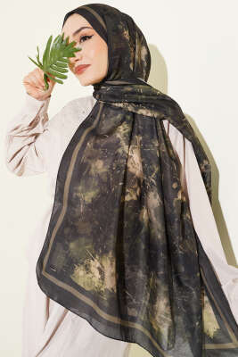 Galaksi Desen Lina Şal Haki - Başörtüsü