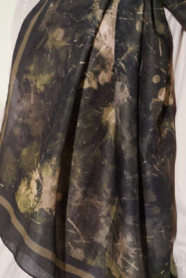 Galaksi Desen Lina Şal Haki - Başörtüsü