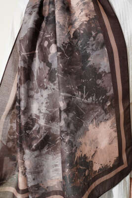 Galaksi Desen Lina Şal Kahve - Başörtüsü