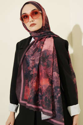 Galaksi Desen Lina Şal Mürdüm - Başörtüsü