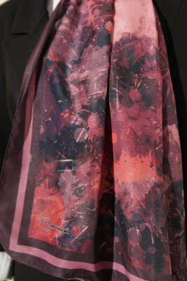 Galaksi Desen Lina Şal Mürdüm - Başörtüsü