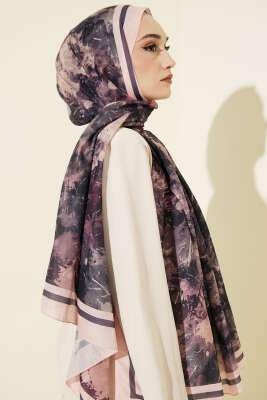 Galaksi Desen Lina Şal Pudra - Başörtüsü