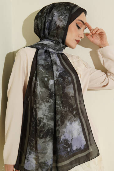 Galaksi Desen Lina Şal Zümrüt - Başörtüsü