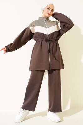 Garnili Bel Tünelli Scuba İkili Takım Acı Kahve 