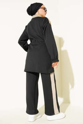 Garnili Bel Tünelli Scuba İkili Takım Siyah - Scuba Ürünler