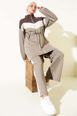 Garnili Bel Tünelli Scuba İkili Takım Vizon 