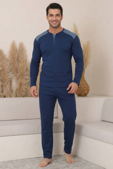 Garnili Büyük Beden Erkek Pijama Takımı Parlement - Pijama