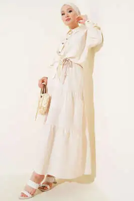 Garnili İp Kuşaklı Etek Taş - Uzun Etek