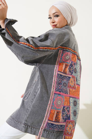 Garnili Kot Ceket Gri - Ceket