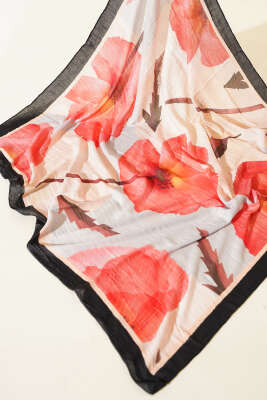 Gelincik Desen Bambu Kraş 3'lü Eşarp Asorti 1 - Eşarp Seti