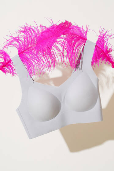 Geniş Askılı Sıfır His Ziro Gram Sütyen Gri - Toparlayıcı Sütyen / Minimizer Sütyen