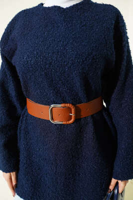 Geniş Kemerli Buklet Tunik Lacivert - 300-500 TL Ürünler