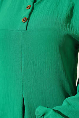 Geniş Kol Elbise Yeşil - Thumbnail